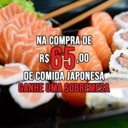 Na compra de R$ 65 de comida Japonesa