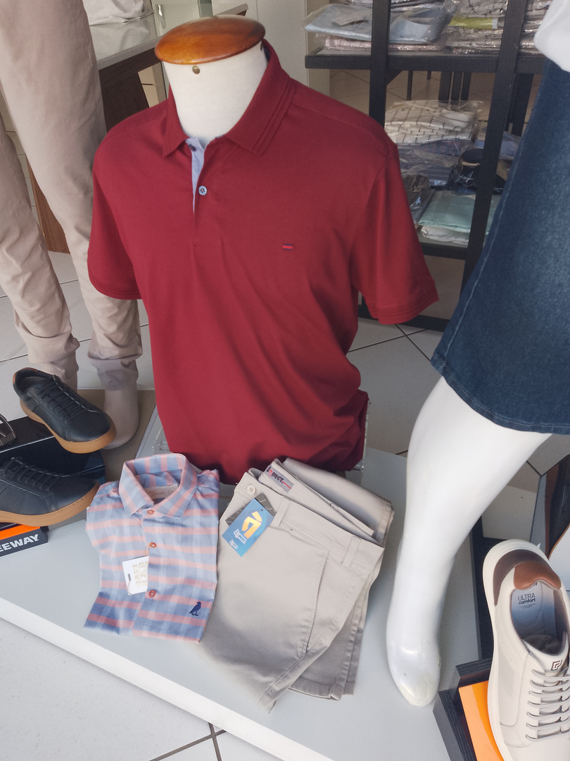 Camisa Polo Masculina Manga Curta