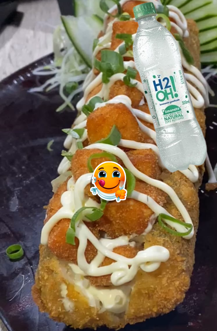 PROMOÇÃO Big Hot de Salmão Empanado + H20 Limoneto